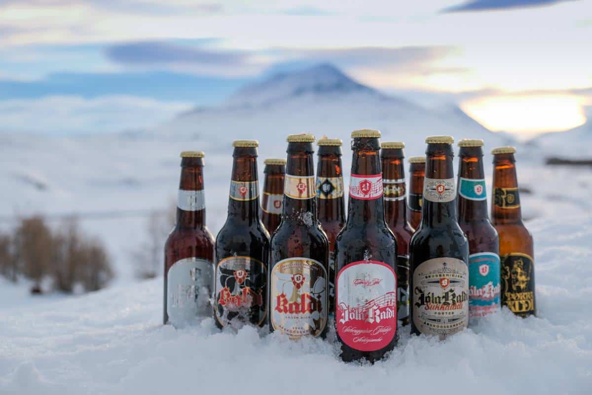 Selection of Icelandic bottled beer